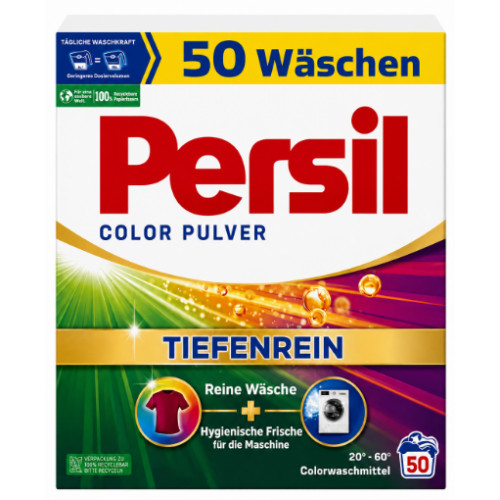 Пральний порошок для кольорової білизни Persil Color Pulver Tiefenrein, 50 прань, 3 кг